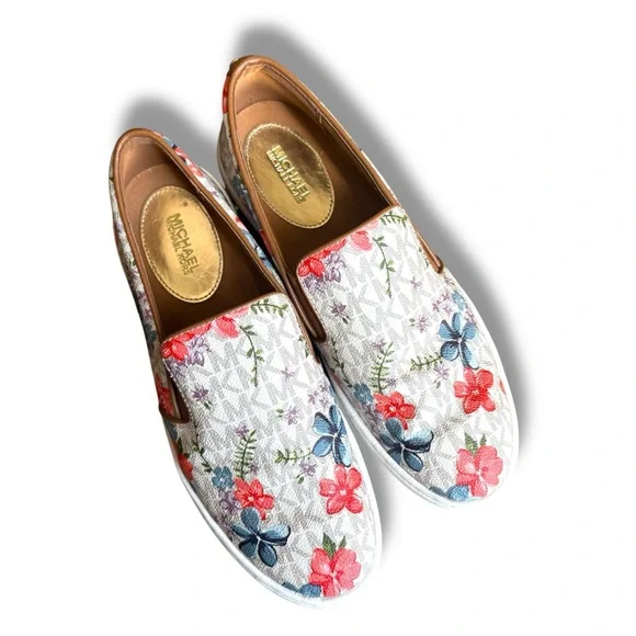 Michael Kors Floral Sneakers Women’s Size 9M Slip On Shoe - Picture 2 of 6
